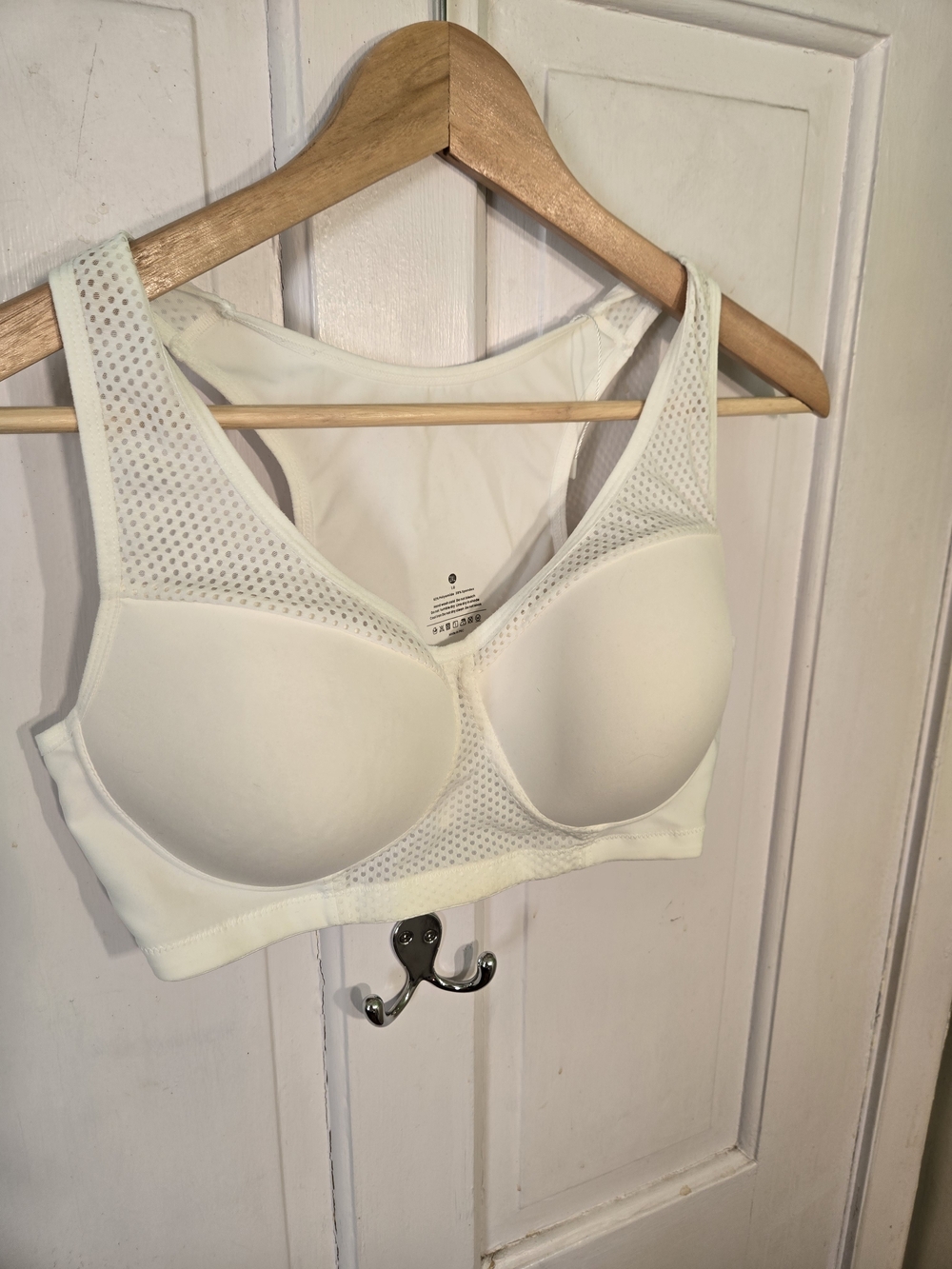 Women’s High Support White Sports Bra Size 2X